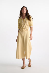 Modern - Hochtaillierte Culotte Pants aus Baumwolle