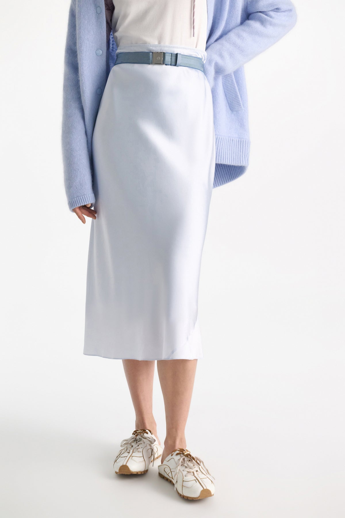 Midi-Rock aus Seidensatin