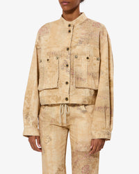 Cyndel Jacke – Jacke mit Vintage-Print und Utility-Taschen