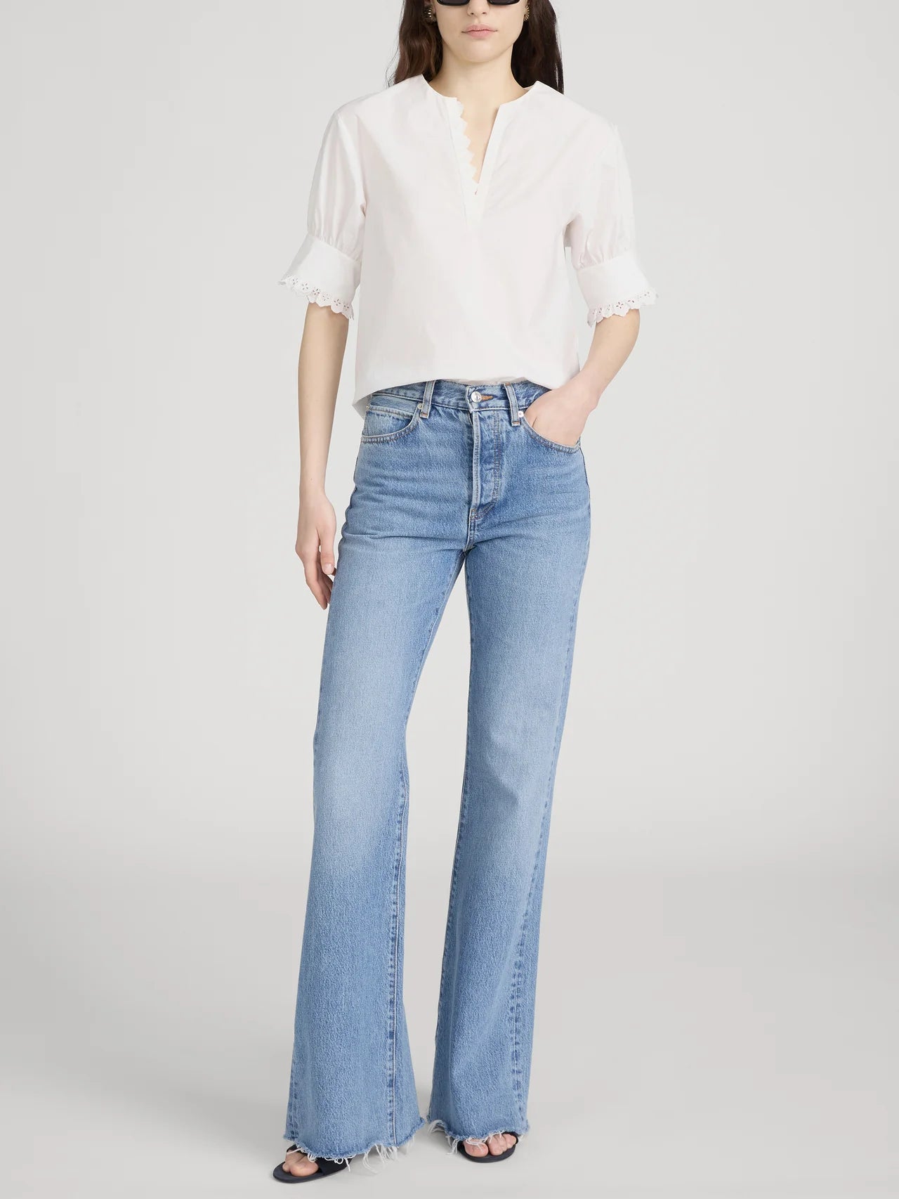Jeans Relaxed Fit Raw Hem