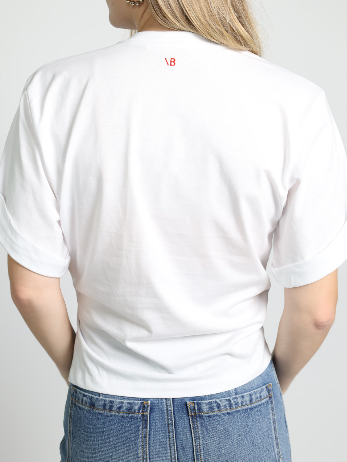 Gathered Tee – T-Shirt mit drapierter Partie