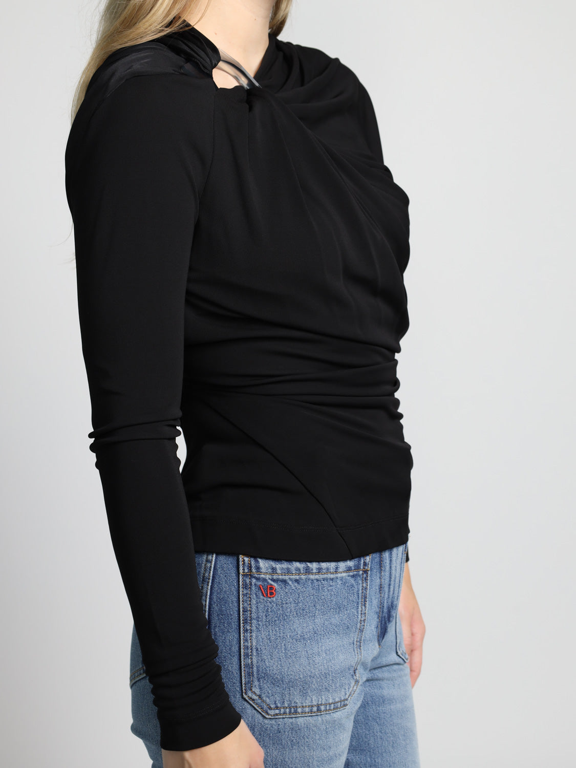 Drapiertes Jersey-Oberteil