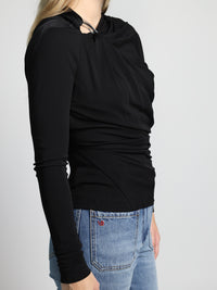 Drapiertes Jersey-Oberteil