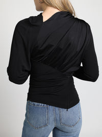 Drapiertes Jersey-Oberteil