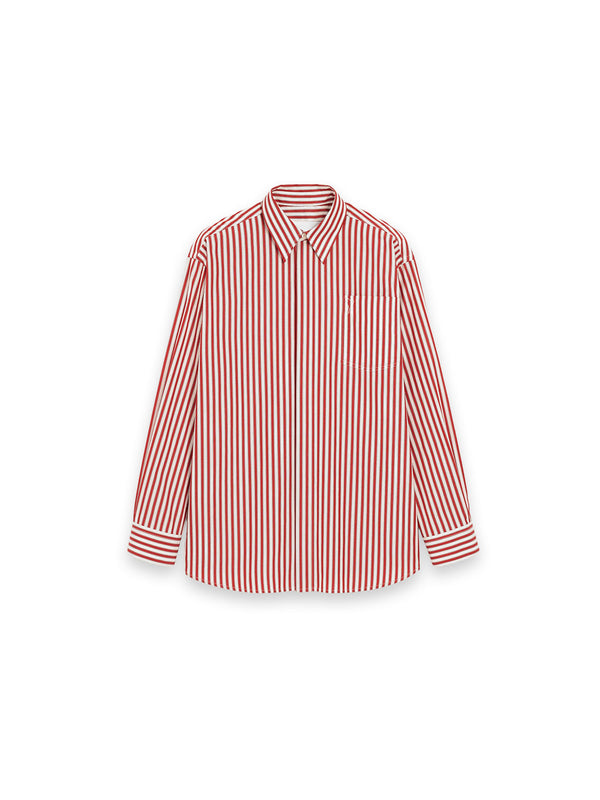 Large Fit Shirt – Lässiger Oversized-Schnitt mit markantes Streifendesign