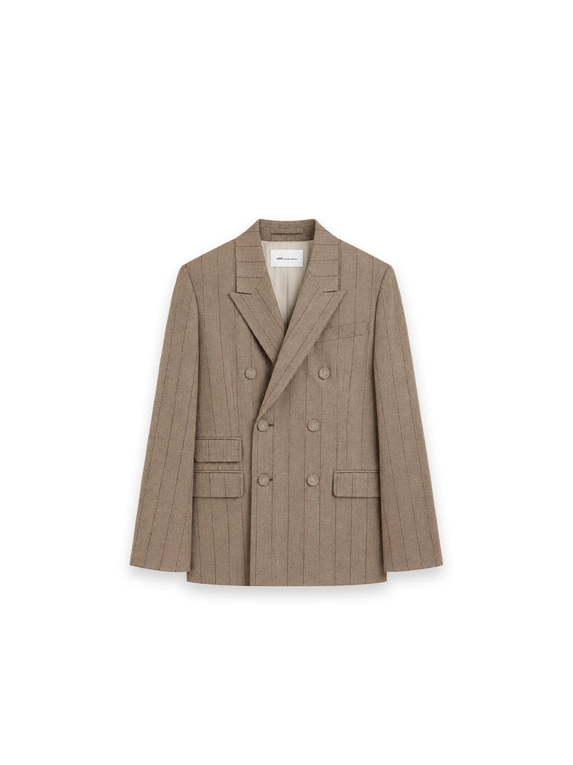 Double Boxy Blazer - Doppelreihiger Blazer mit feinem Streifenmuster