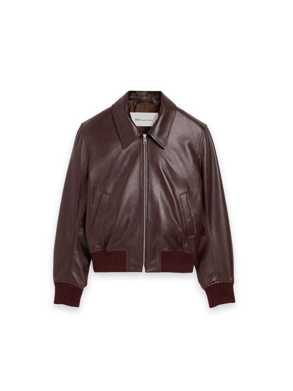 Lederjacke – Klassischer Blouson-Schnitt – hochwertiges Glattleder