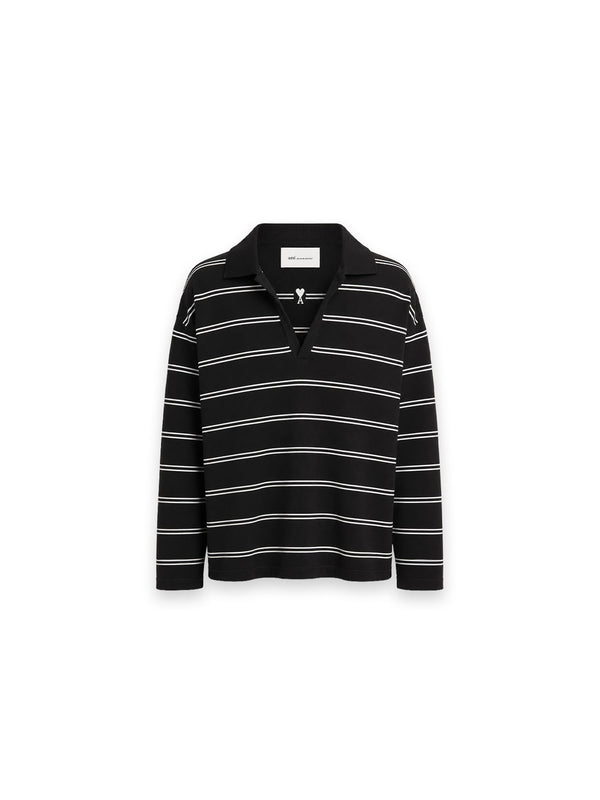 Long Sleeve Pullover mit Polokragen