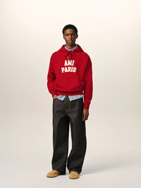Hoodie – Klassische Kapuze mit markanter AMI PARIS Print
