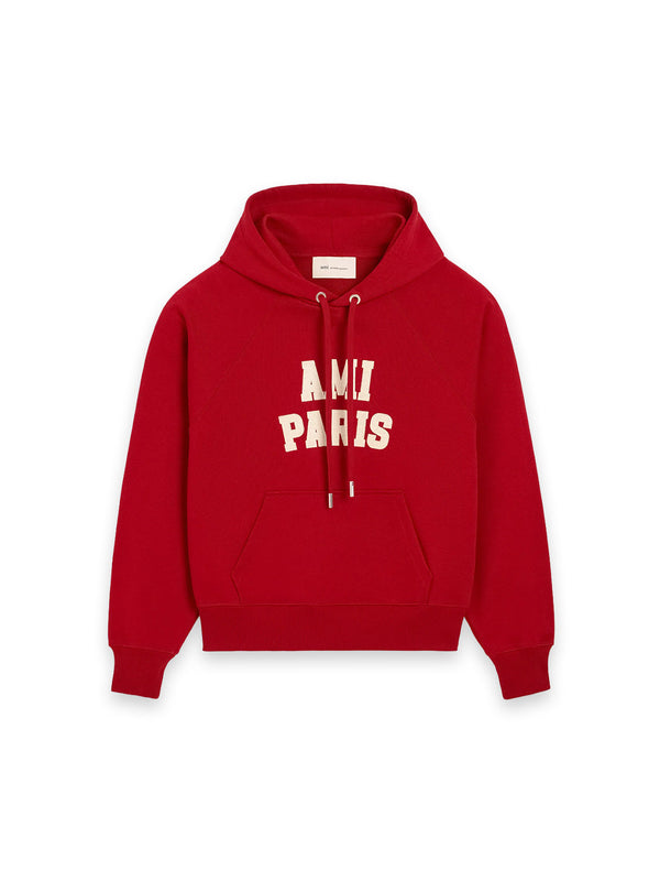 Hoodie – Klassische Kapuze mit markanter AMI PARIS Print