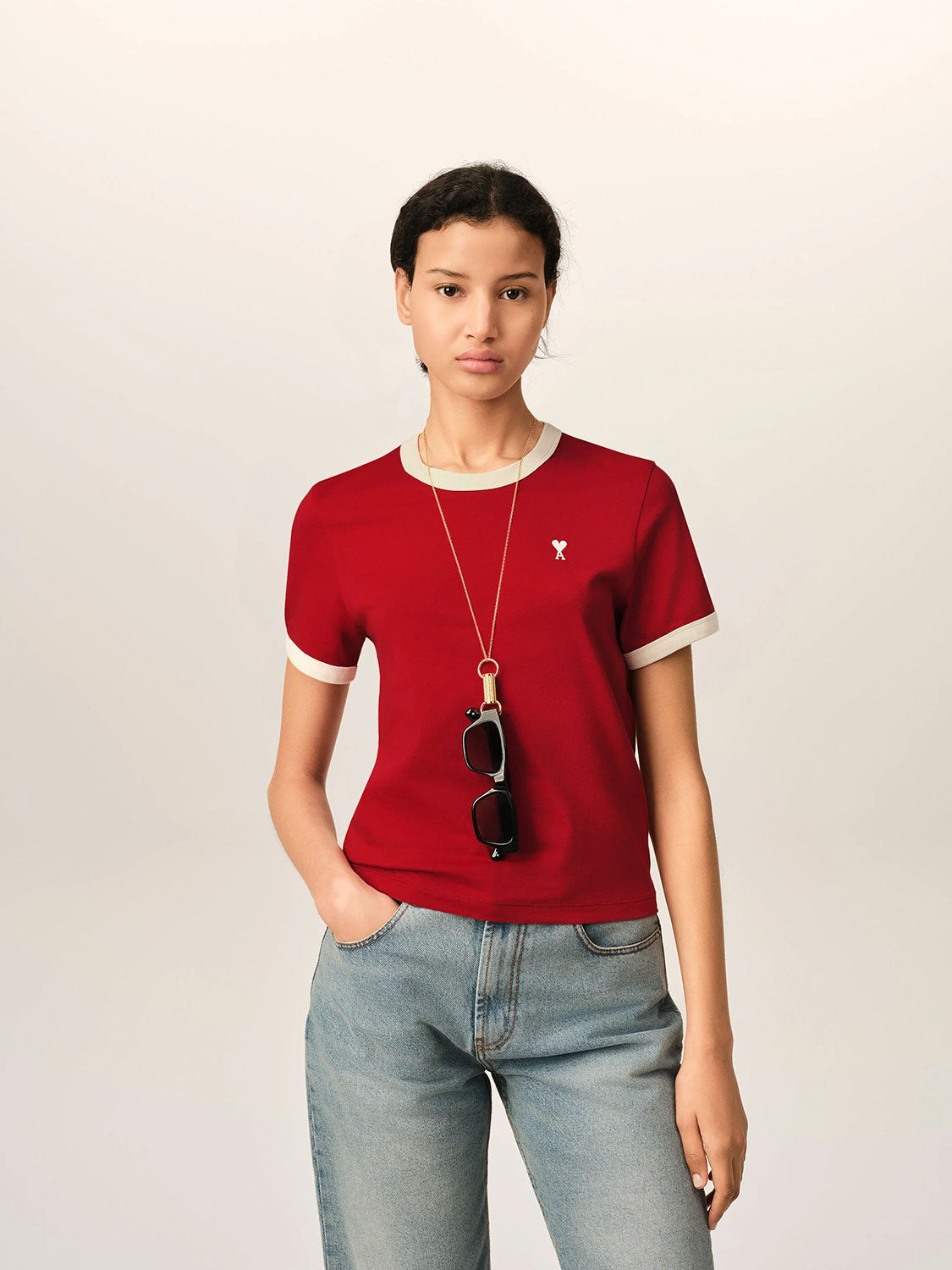 Quota T-Shirt mit Kontrastdetails