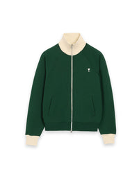 Quota Sweatshirt Jacke – Kontrastkragen mit dezentes Herz-Detail