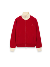 Quota Sweatshirt Jacke – Kontrastkragen mit dezentes Herz-Detail