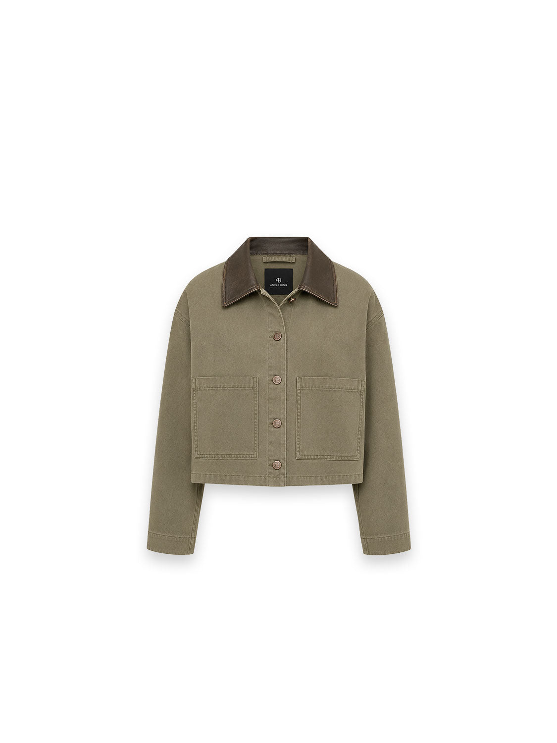 Yuma Jacke – mit kontrastierendem Lederkragen