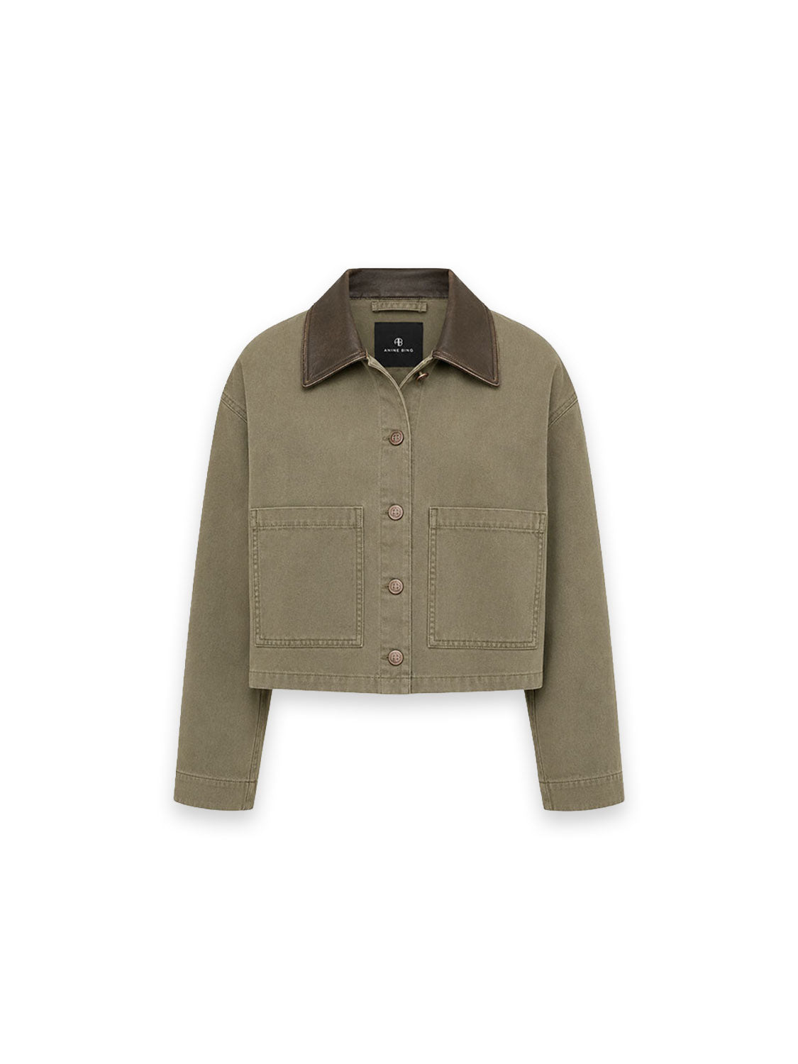 Yuma Jacke – mit kontrastierendem Lederkragen