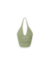 Leah Logo Hobo Tasche – mit eingestricktem Logo-Design und strukturierter Oberfläche