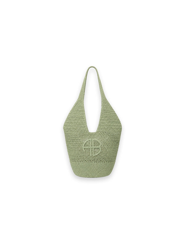 Leah Logo Hobo Tasche – mit eingestricktem Logo-Design und strukturierter Oberfläche