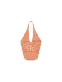 Leah Logo Hobo Tasche – mit eingestricktem Logo-Design und strukturierter Oberfläche