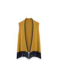 Triangolo Poncho mit Fransen