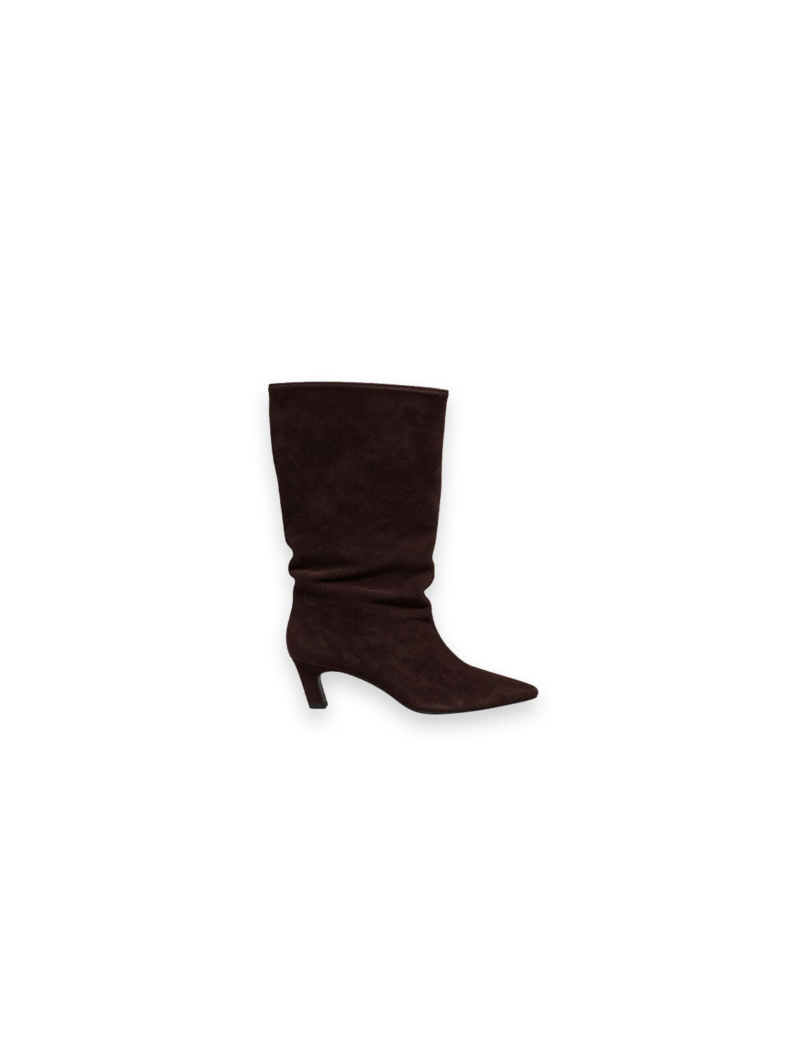 Stiefeletten aus Veloursleder mit spitzer Silhouette