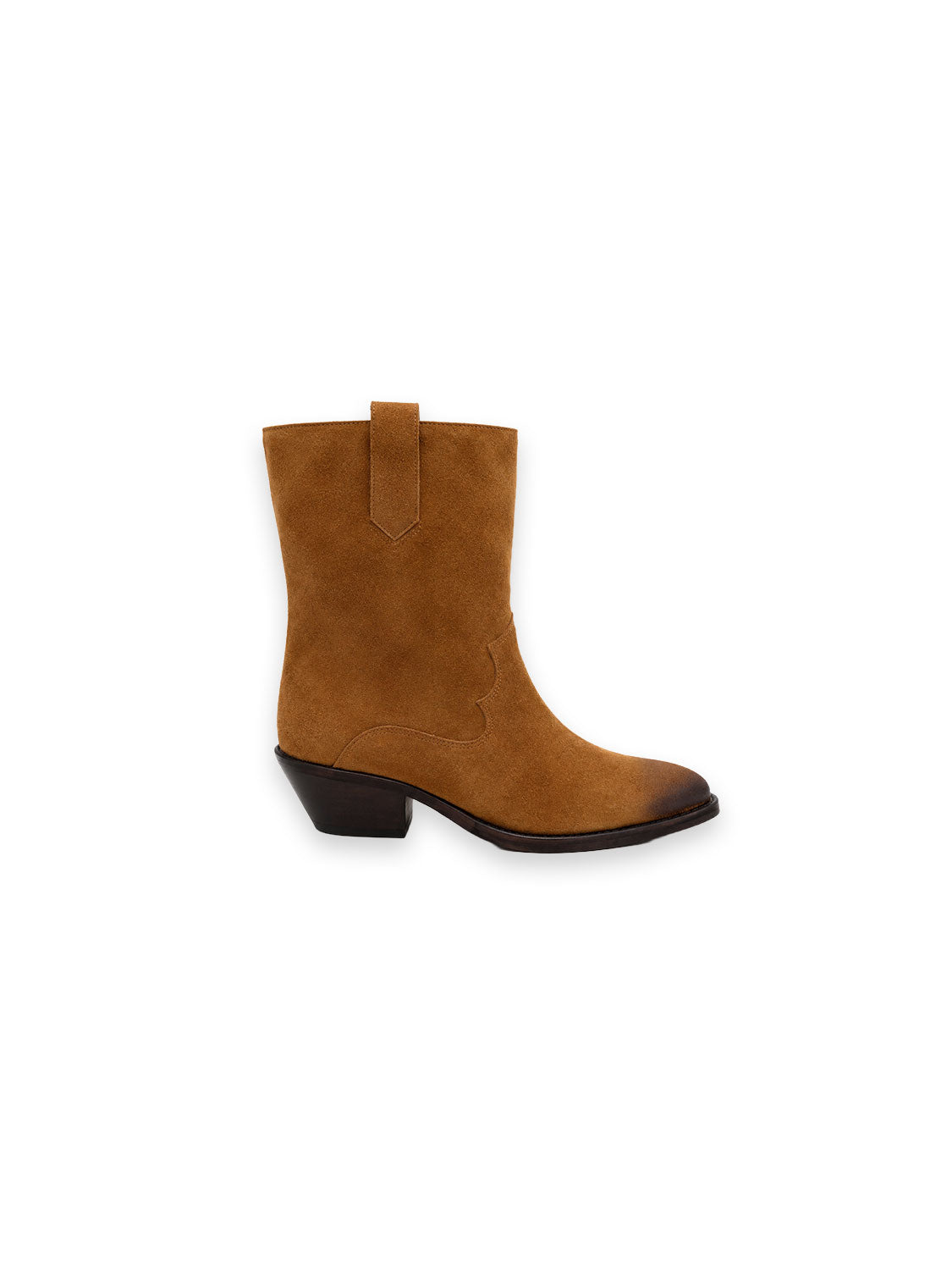 Western Boot aus Veloursleder - Braun