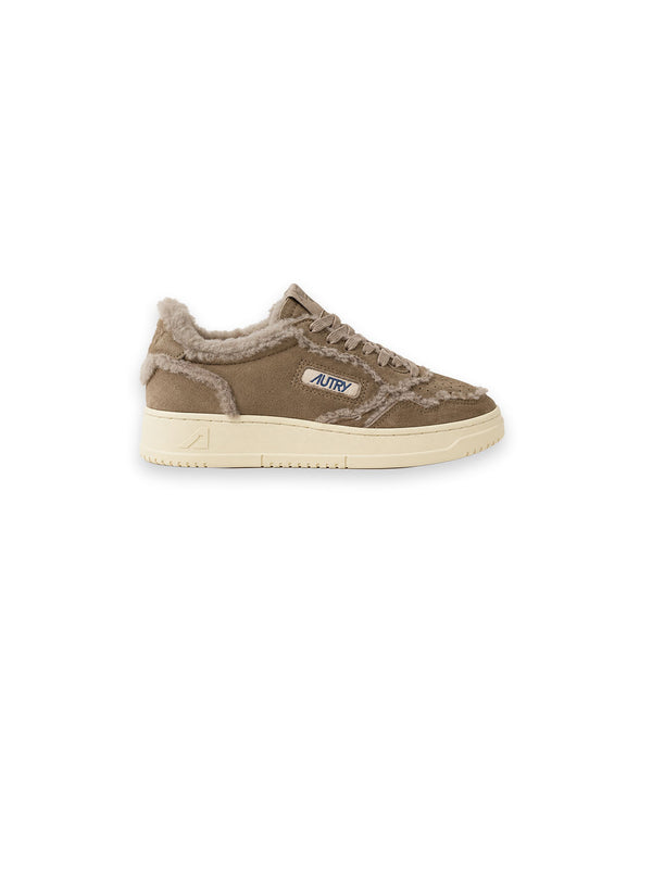 Medalist Low Schuh mit Fellbesatz