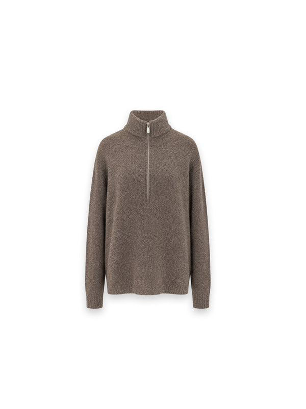 Pullover mit halbem Reißverschluss