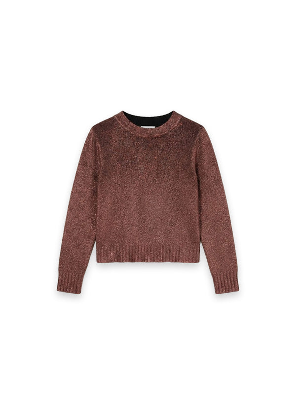 Pullover mit schimmerndem Glanzstrick