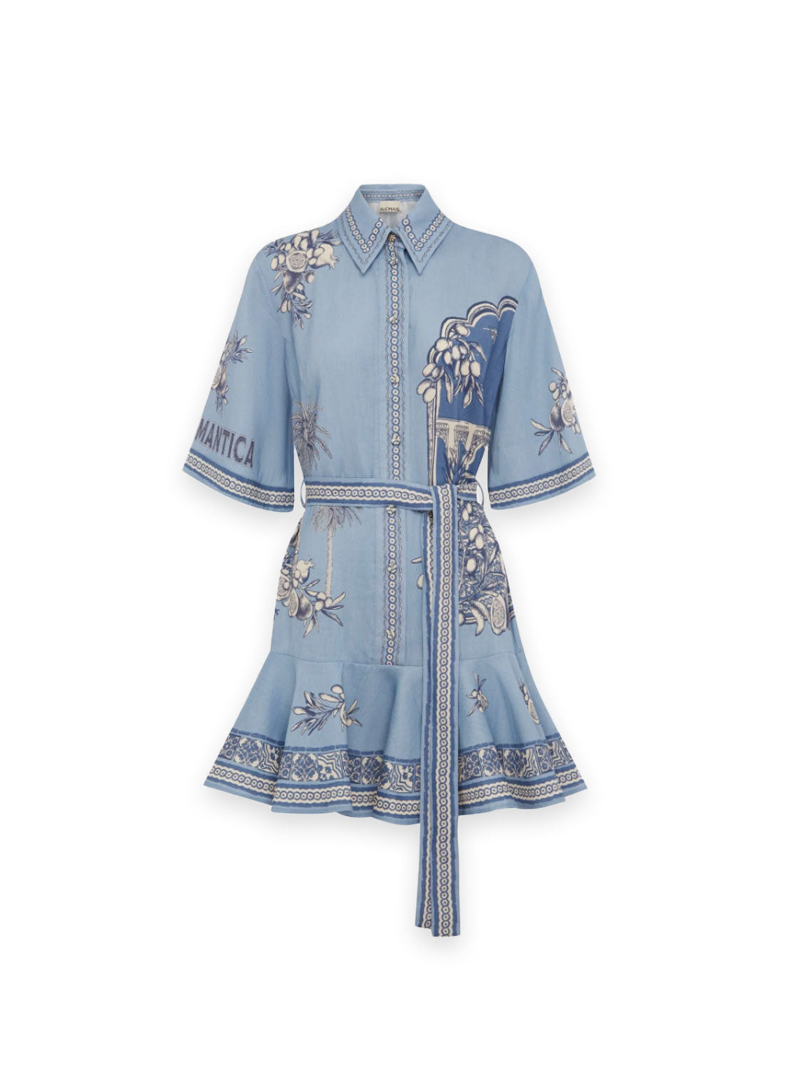 Villa Romantica – Minikleid aus Leinen und Viskose