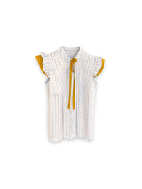 Veronica Bluse mit feiner Karostruktur