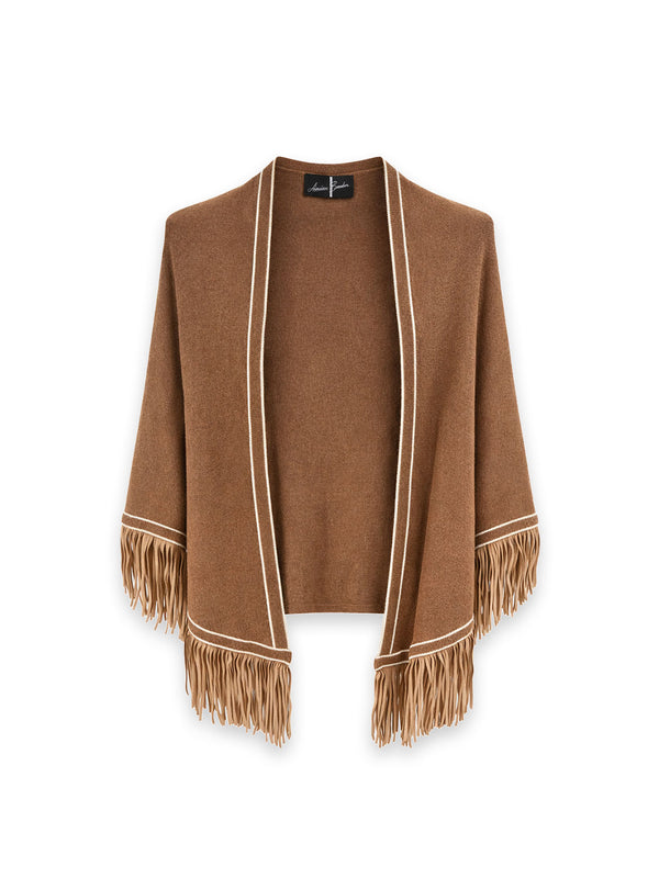 Triangolo - Dreieckiges Cape mit Fransen
