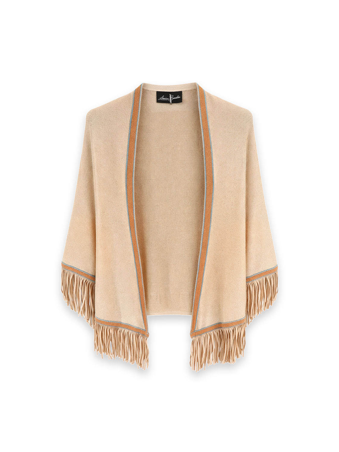Triangolo - Dreieckiges Cape mit Fransen