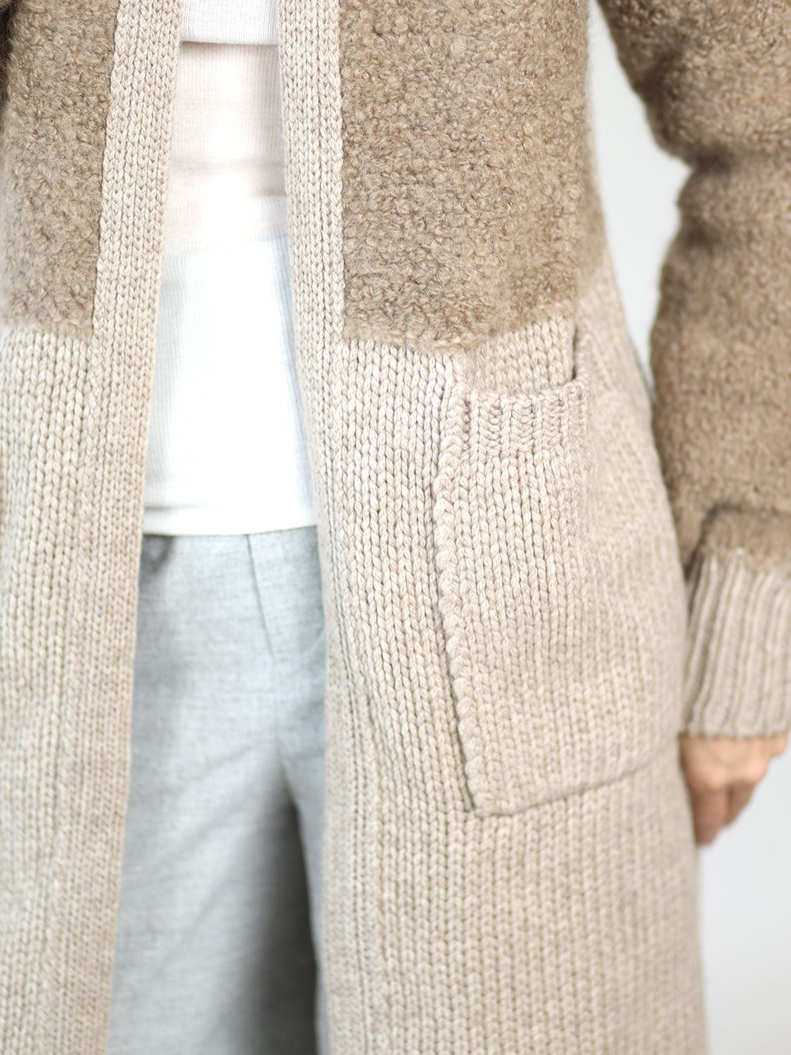 Pina – langer Strickmantel