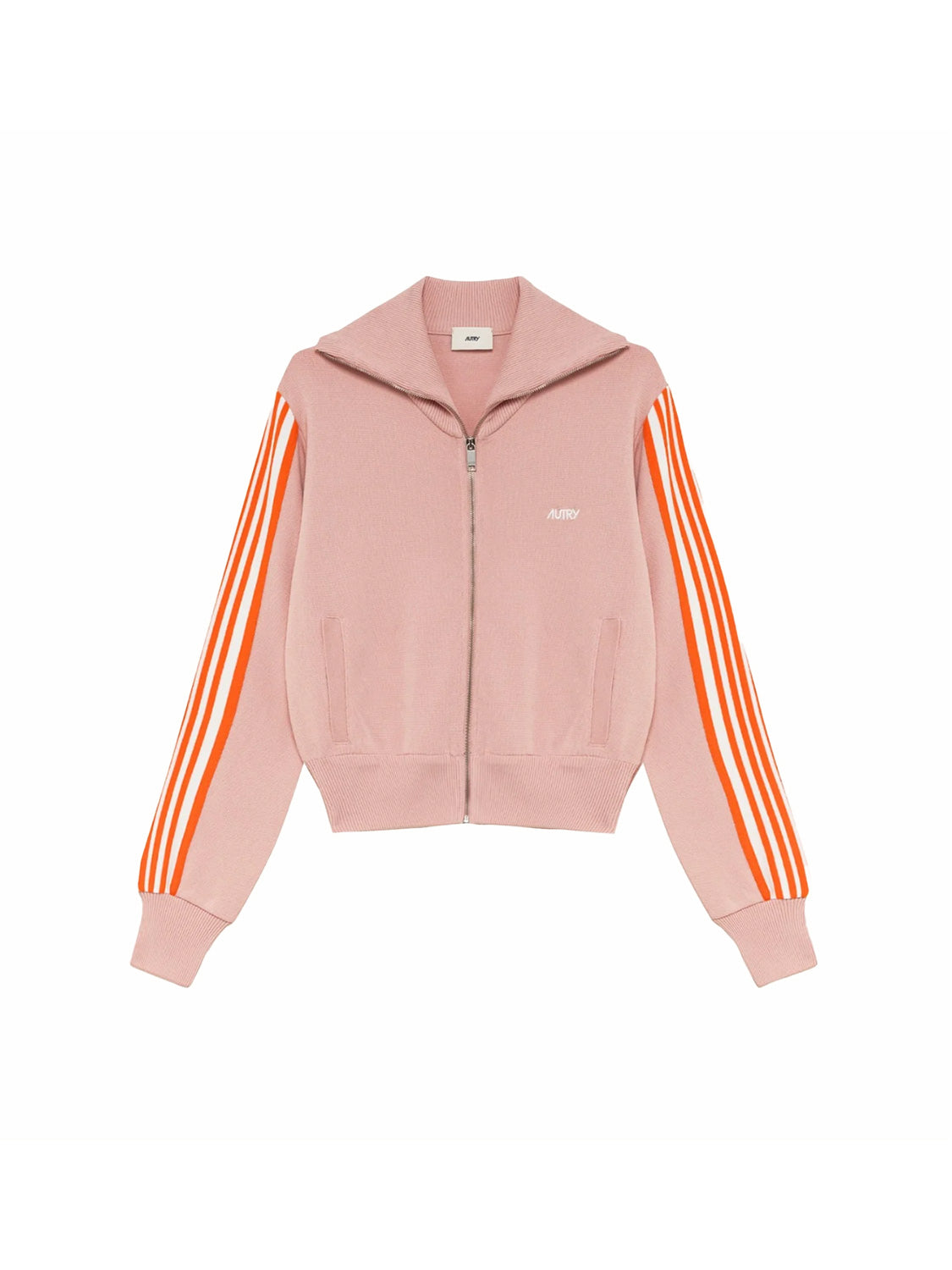 Strickjacke mit hohem Kragen