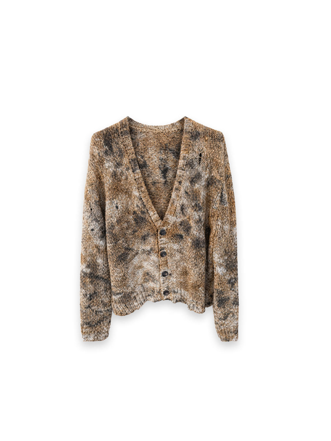 Strickcardigan aus weichem Multicolor Garn mit markanter Struktur