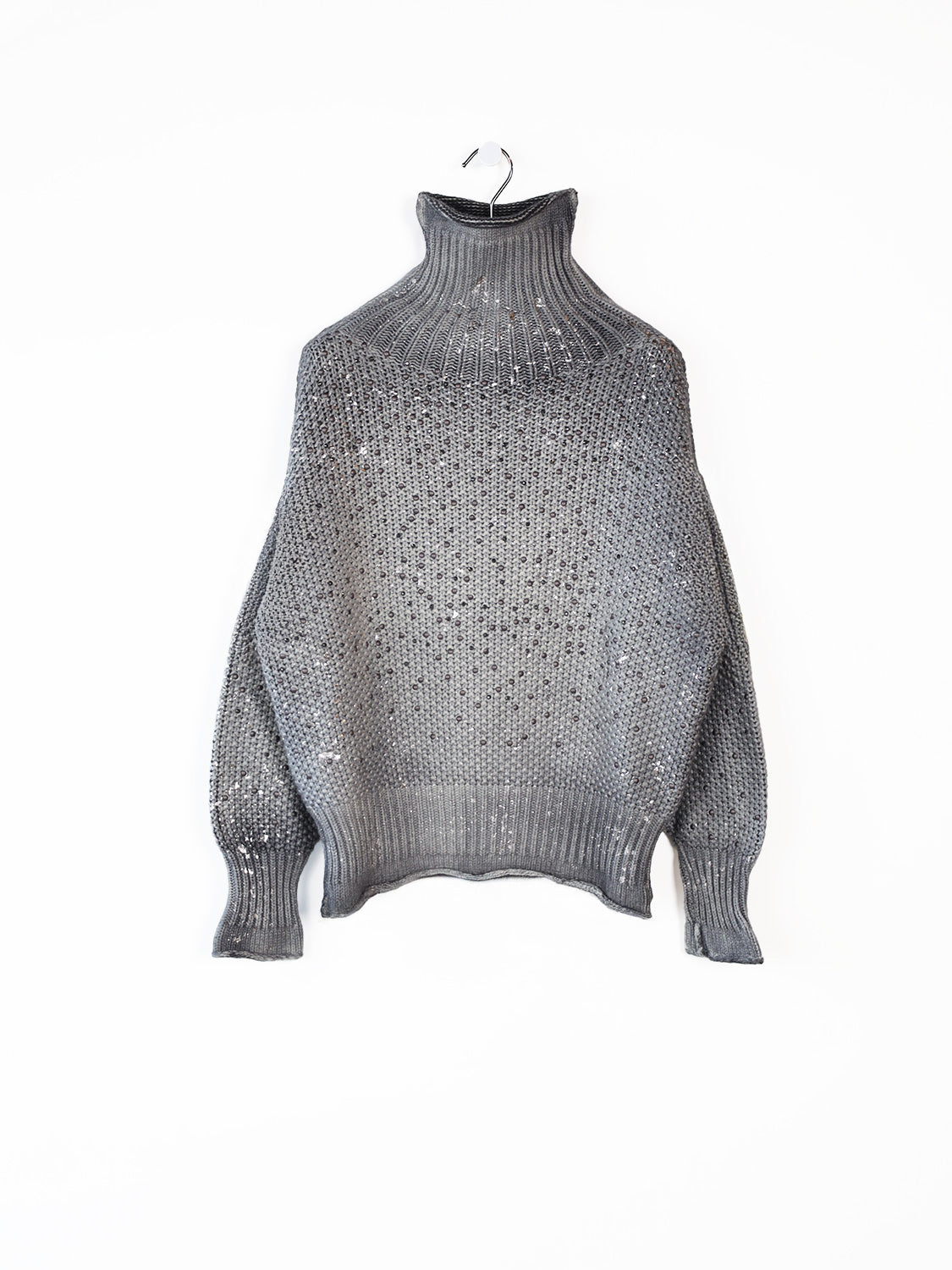 Rollkragenpullover mit Glitzer-Details