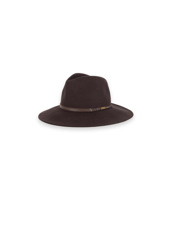 Tack Fedora Hut mit geflochtenem Lederband