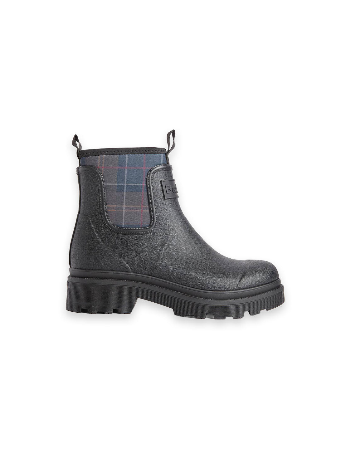 Cynthia Chelsea Welly Gummistiefel – Tartan-Einsätze