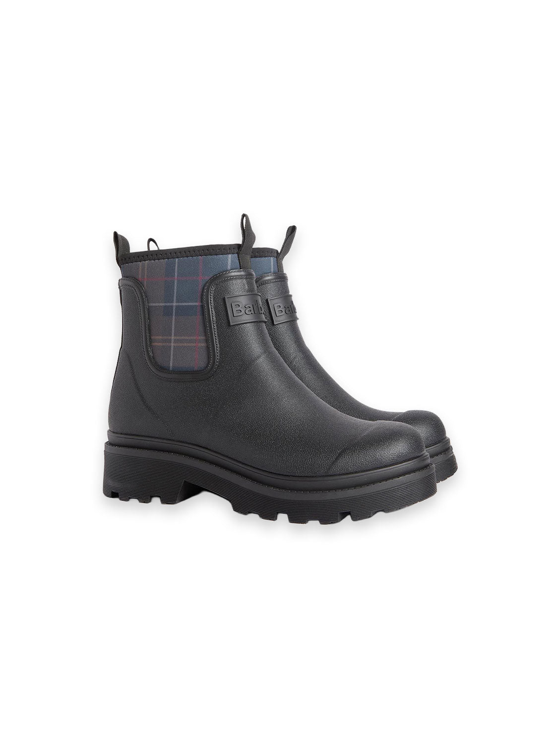 Cynthia Chelsea Welly Gummistiefel – Tartan-Einsätze