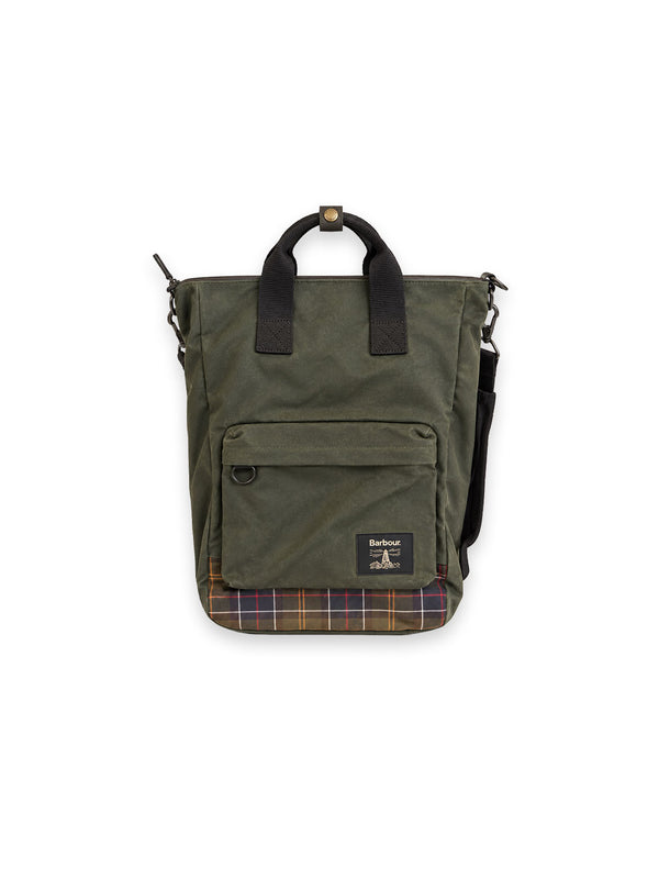 Field Wax Rucksack aus gewachster Baumwolle mit charakteristischem Tartan Detail