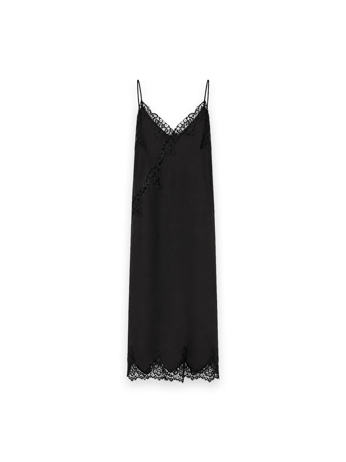 Kleid mit Spitzenbesatz