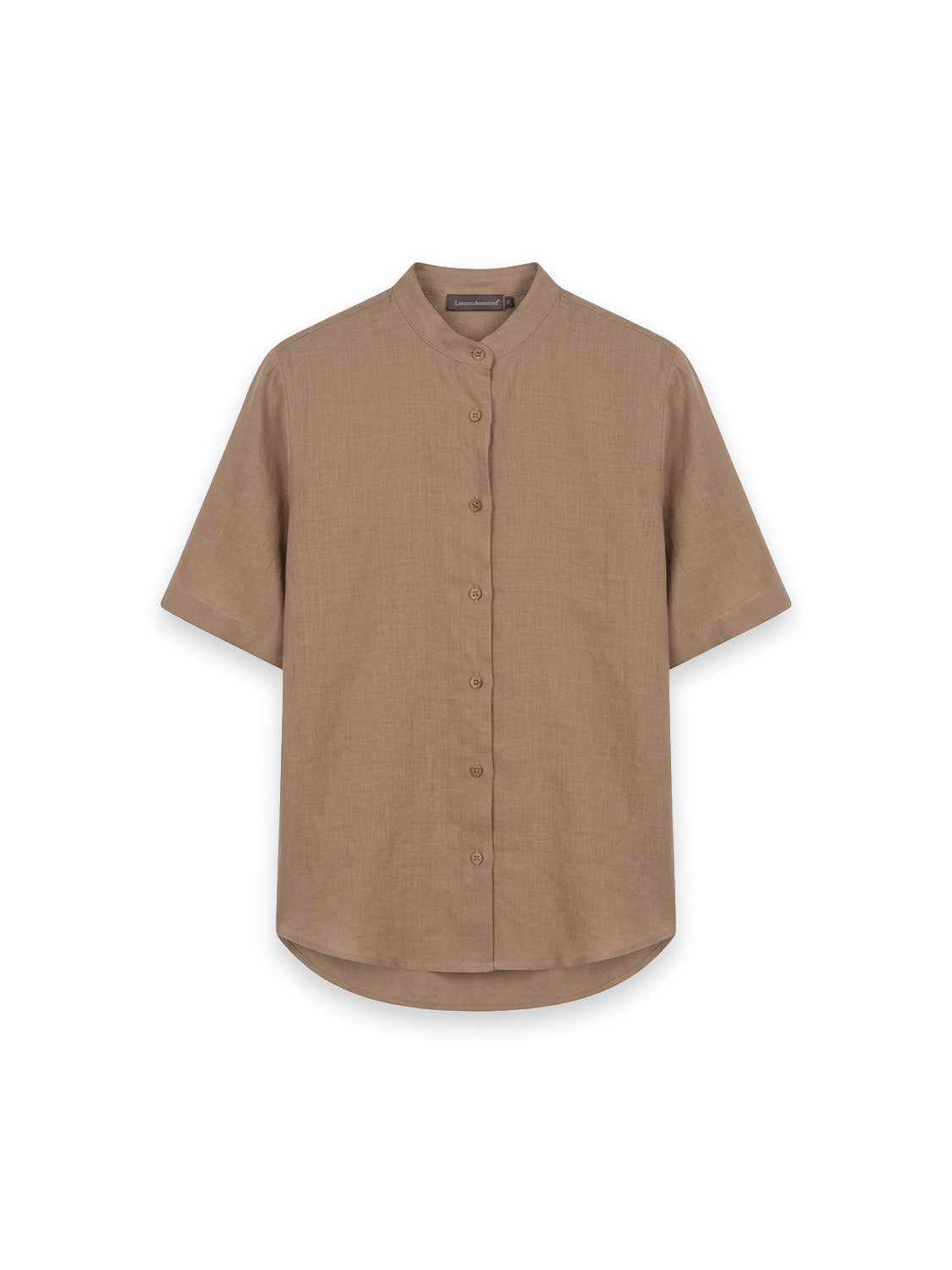 Kurzarm Bluse aus Ramie