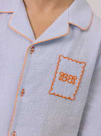Noa Pyjama – Pyjama-Set aus strukturiertem Baumwollstoff
