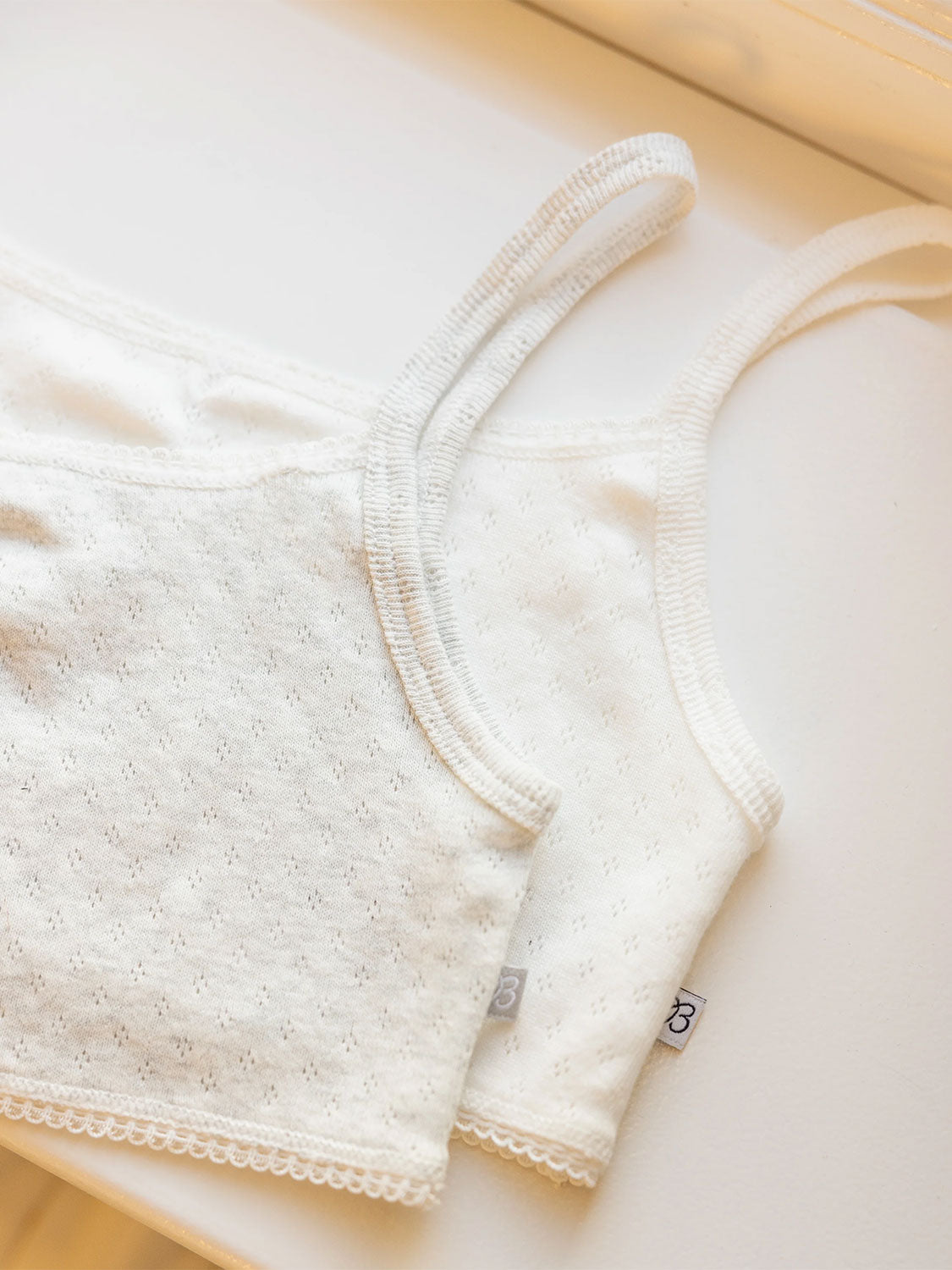 Margaux Camisole - Spaghetti strap tops with a delicate eyelet pattern
