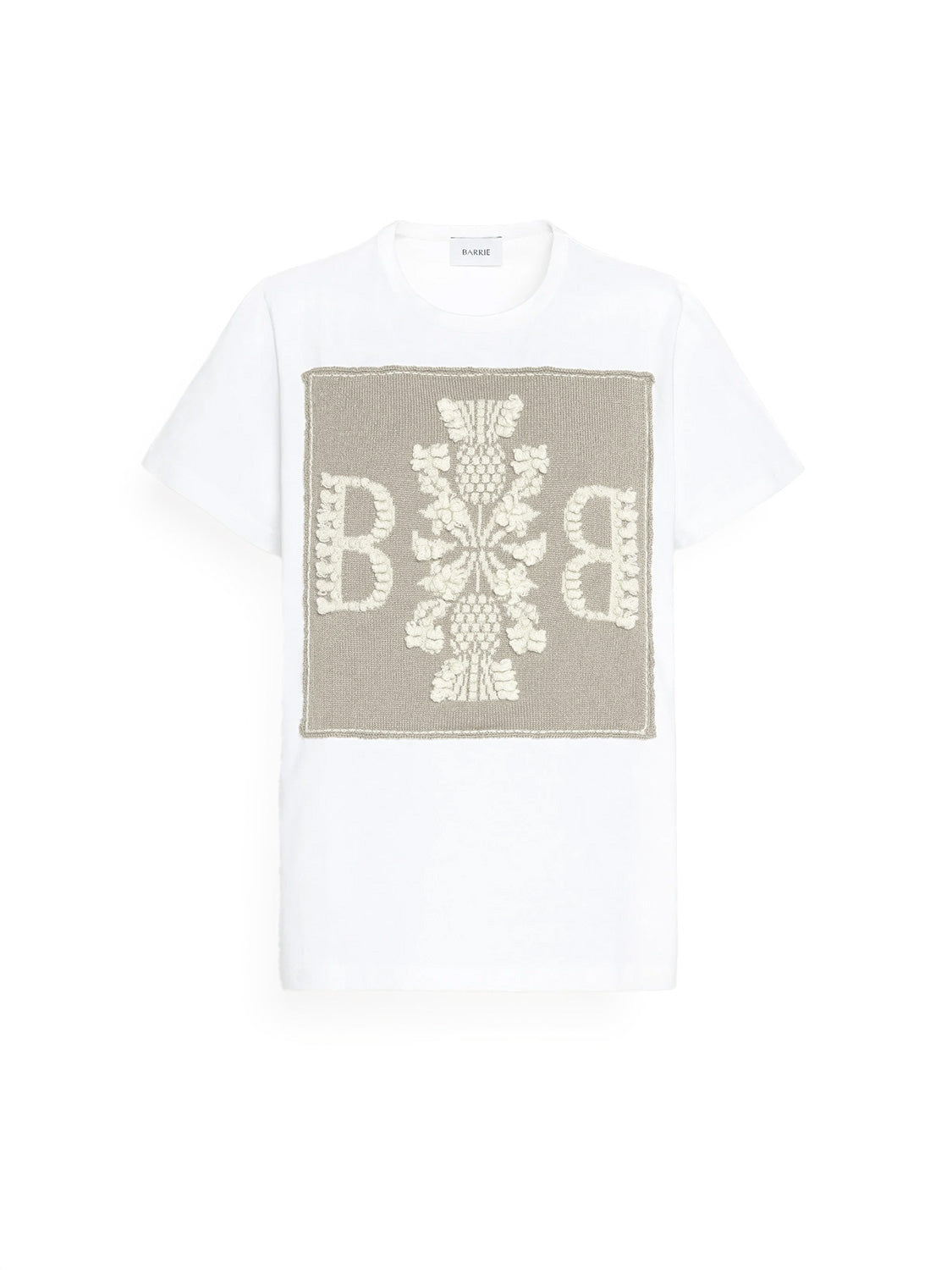 Baumwoll-T-Shirt mit Kaschmir-Applikation