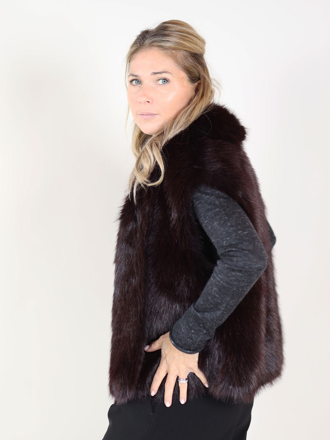 Gilet – Weste in Felloptik 