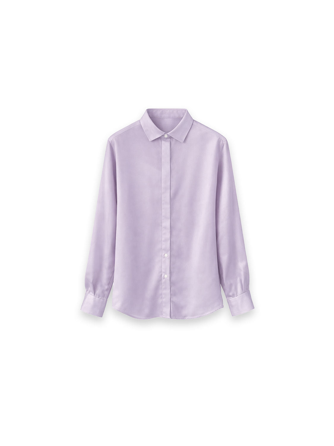 Bluse mit verdeckter Knopfleiste aus Satinoptik