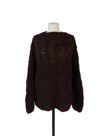 Alpaka Pullover mit Zopfmuster