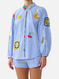Bluse mit sommerlichem Print