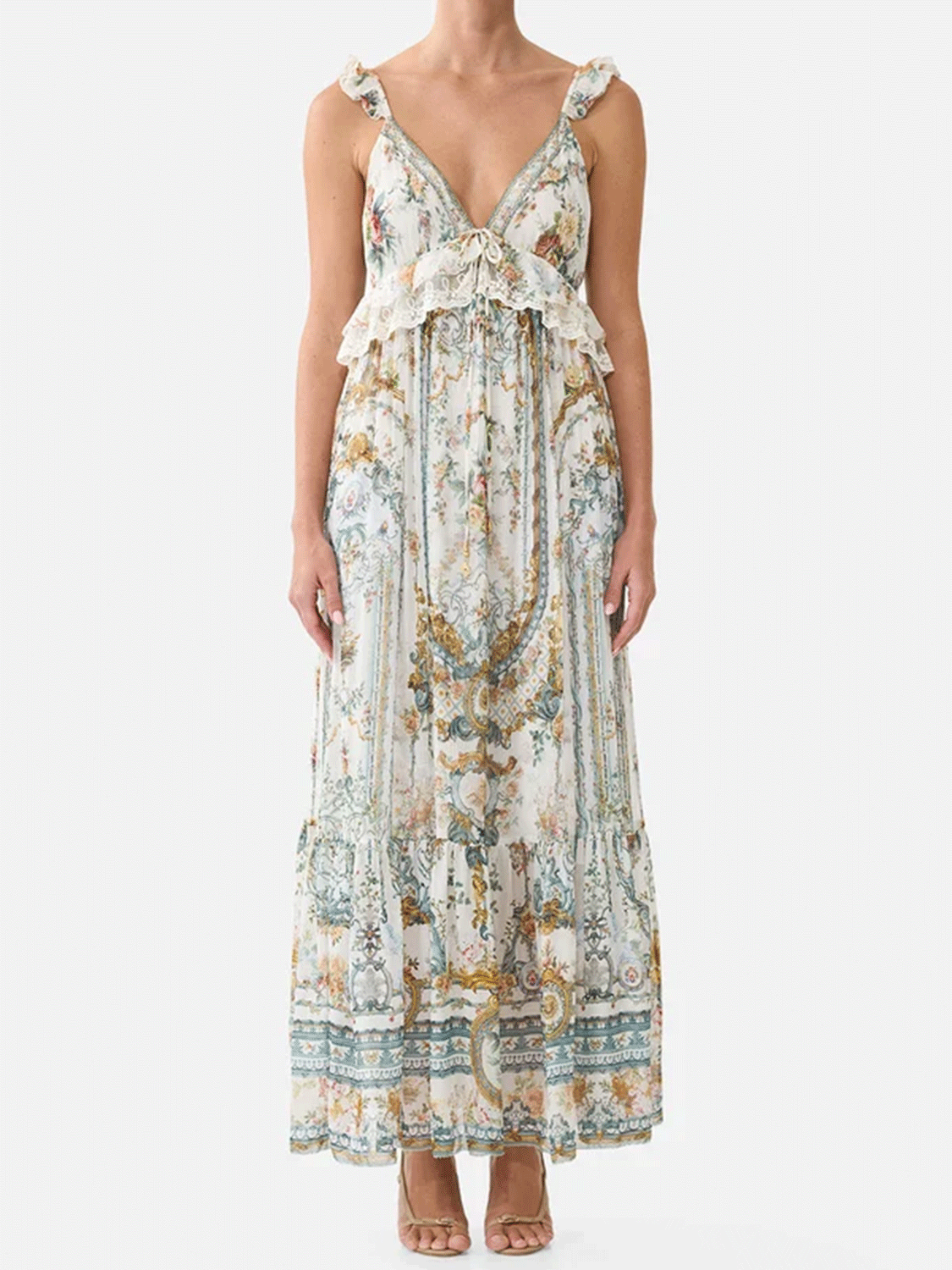 PRE-RUFFLE BRALETTE	MAXI DRESS